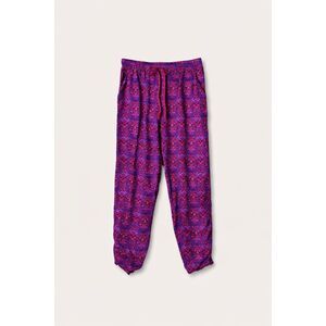 GEMO Pink & Blue Abstract Jogger Lounge Pants | Elastic Waist | Size S